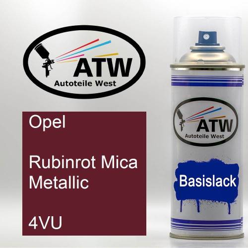 Opel, Rubinrot Mica Metallic, 4VU: 400ml Sprühdose, von ATW Autoteile West.